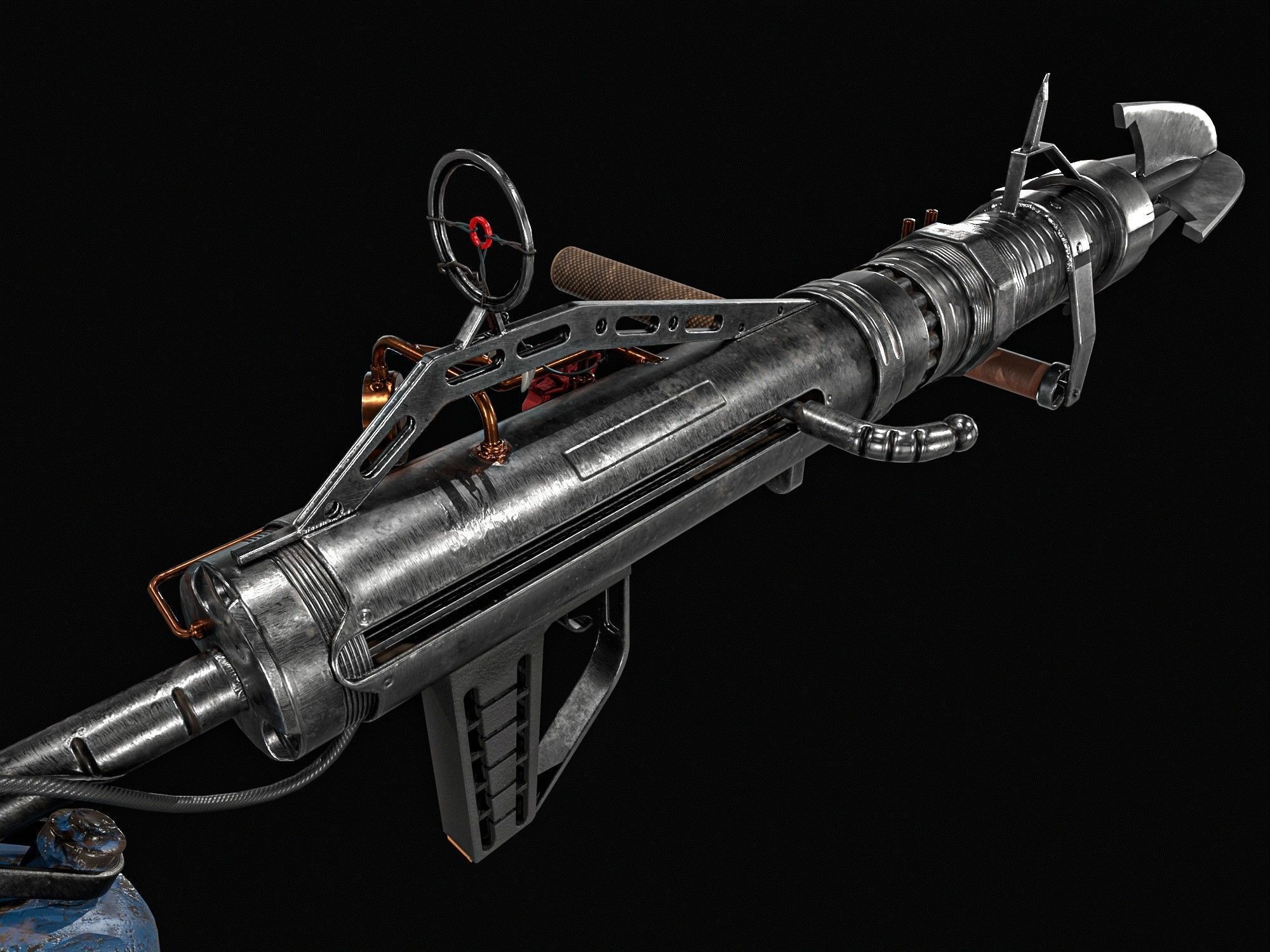 Harpoon Cannon Low-poly 3D model_18