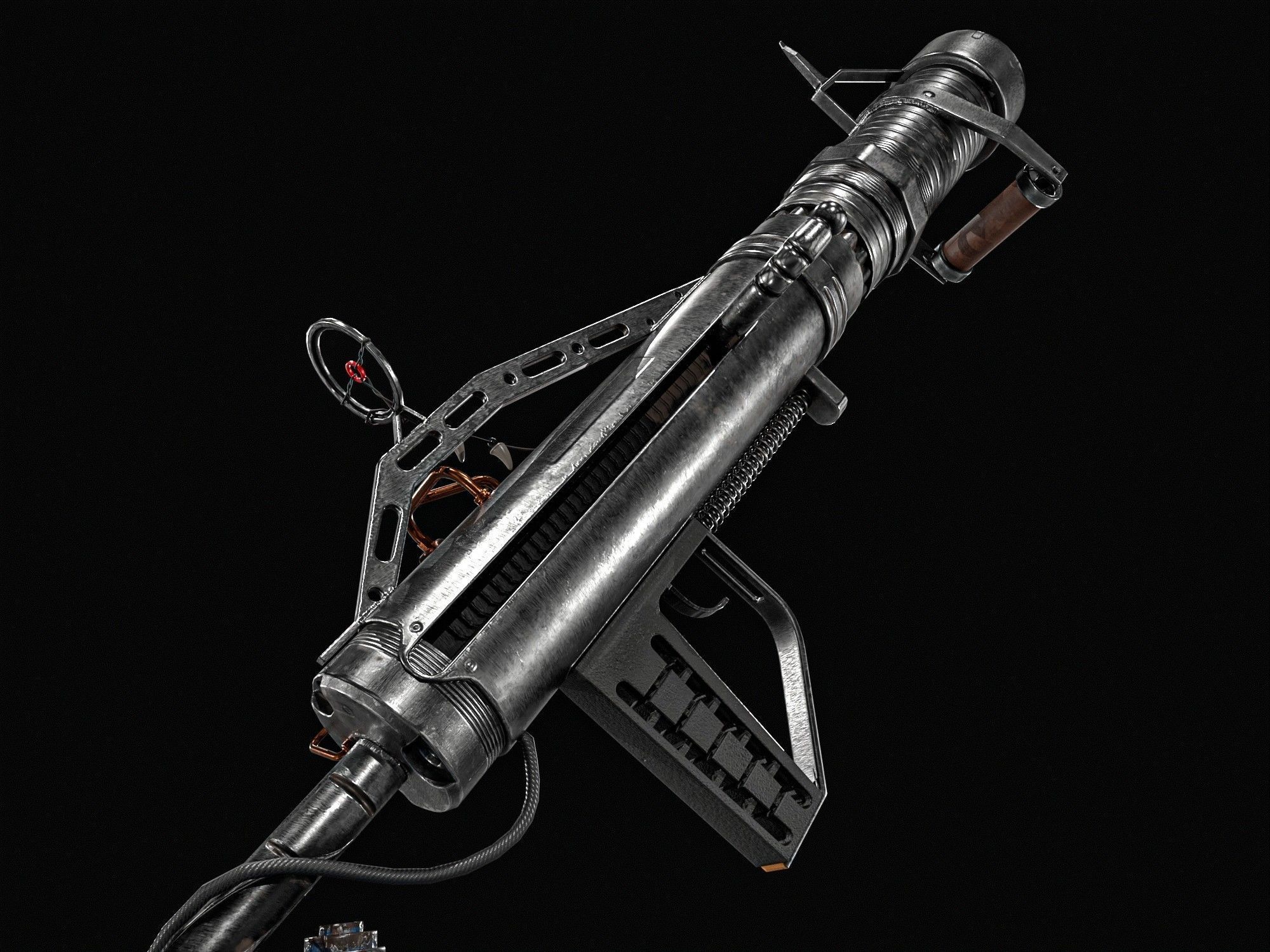 Harpoon Cannon Low-poly 3D model_23