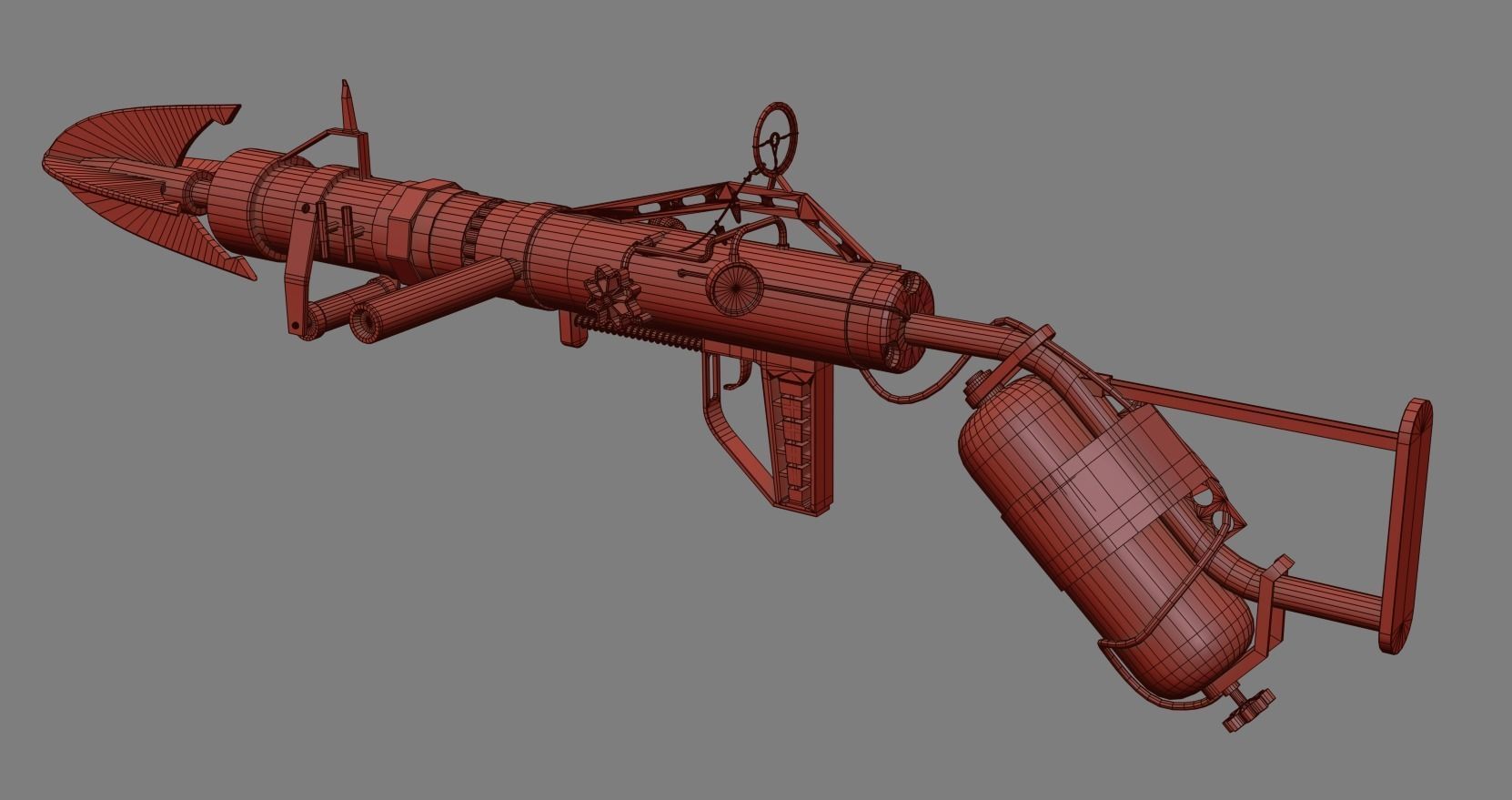 Harpoon Cannon Low-poly 3D model_27
