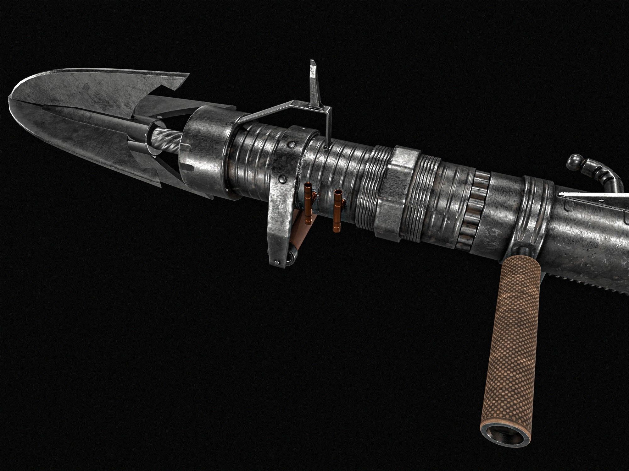 Harpoon Cannon Low-poly 3D model_14