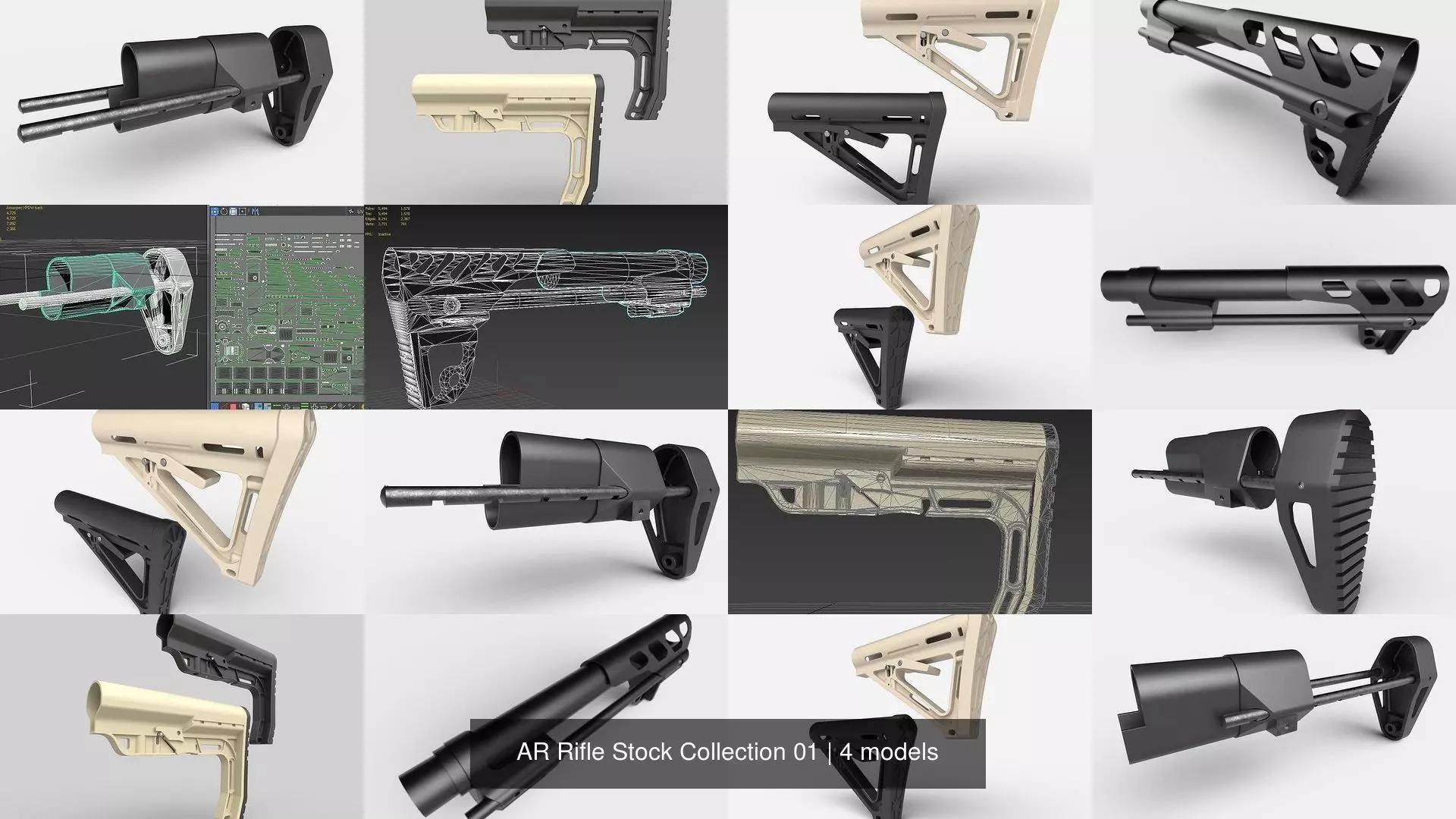 AR Rifle Stock Collection 01 _1