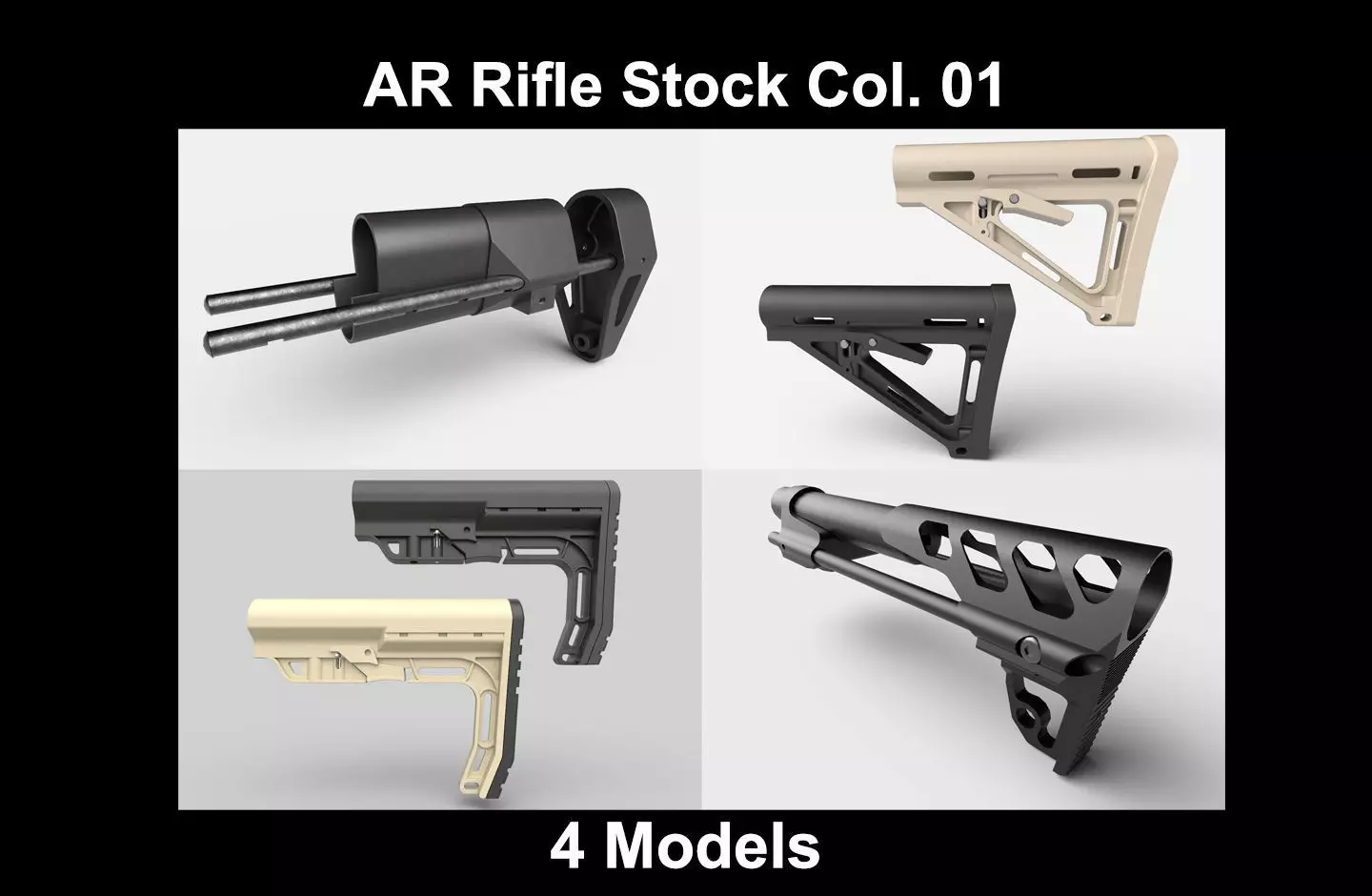 AR Rifle Stock Collection 01 _0