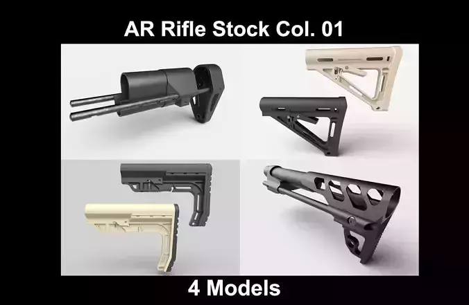 AR Rifle Stock Collection 01 