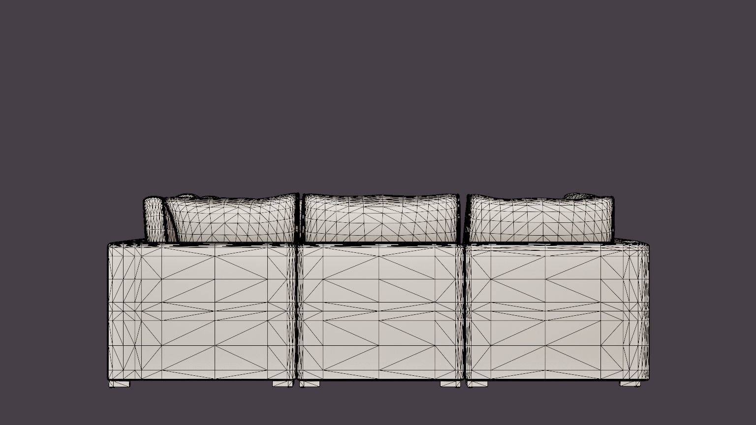 Provence sofa group Low-poly 3D model_5