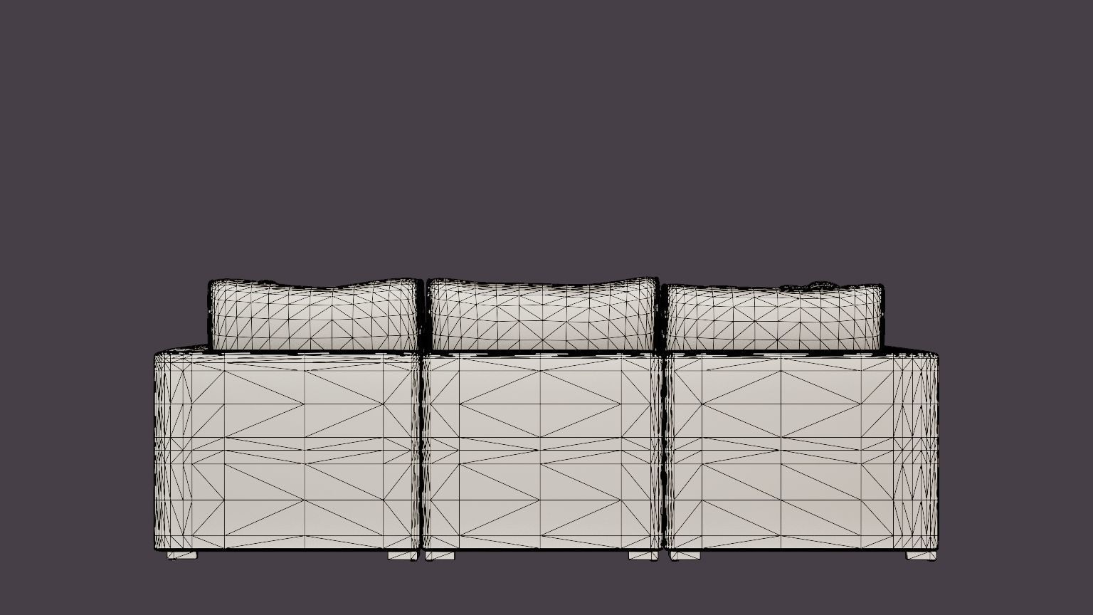 Provence sofa group Low-poly 3D model_7