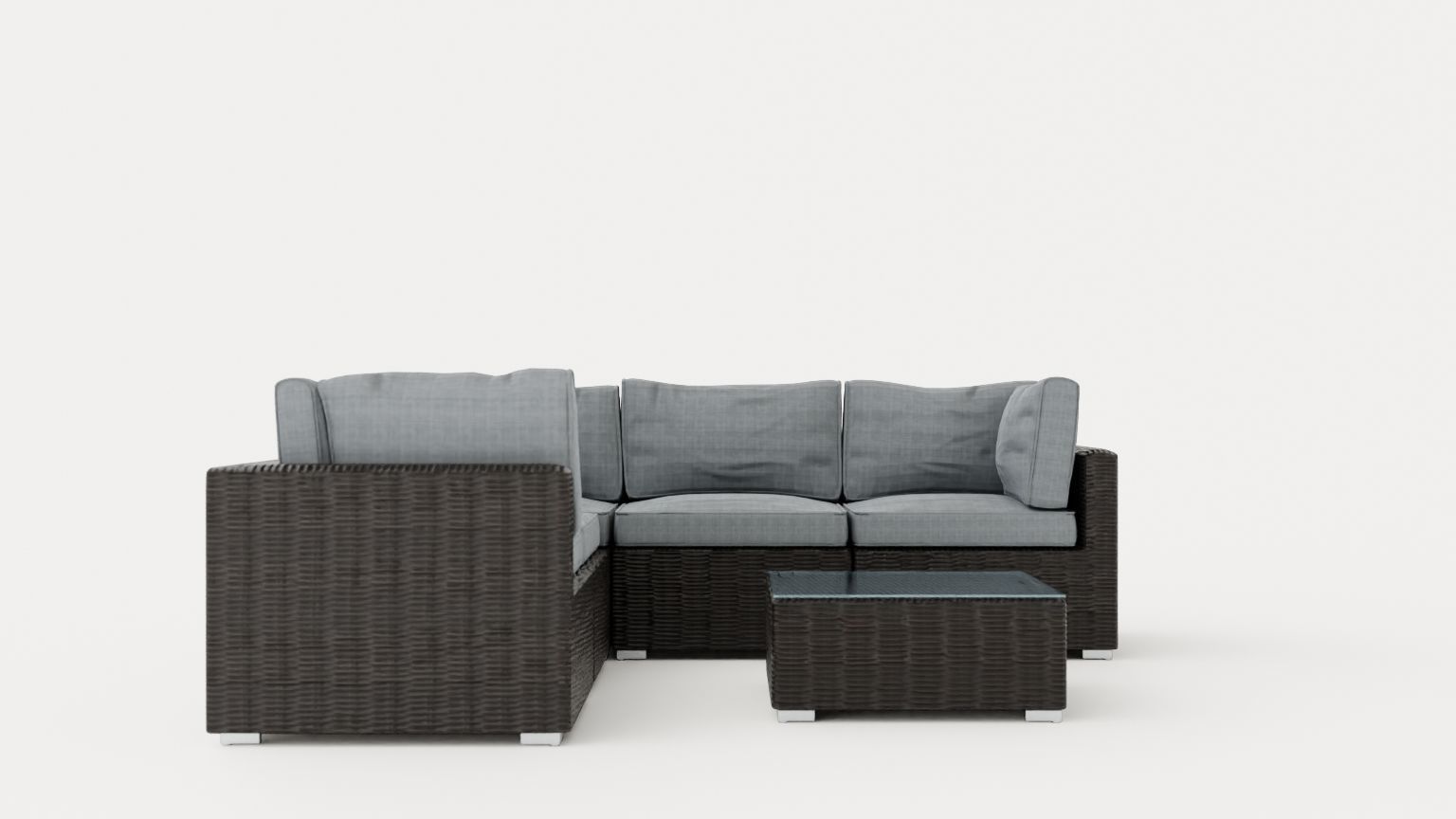 Provence sofa group Low-poly 3D model_2