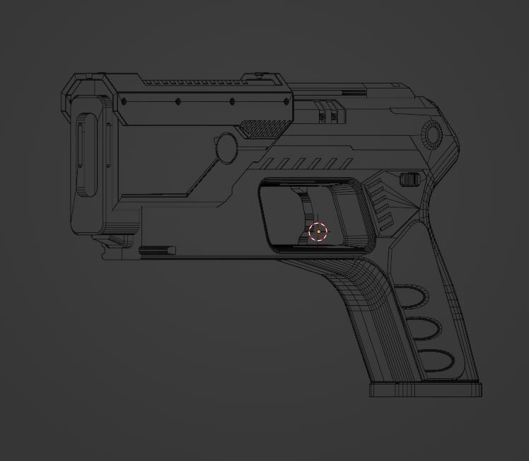 Sci-Fi Pistol 3D print model_2