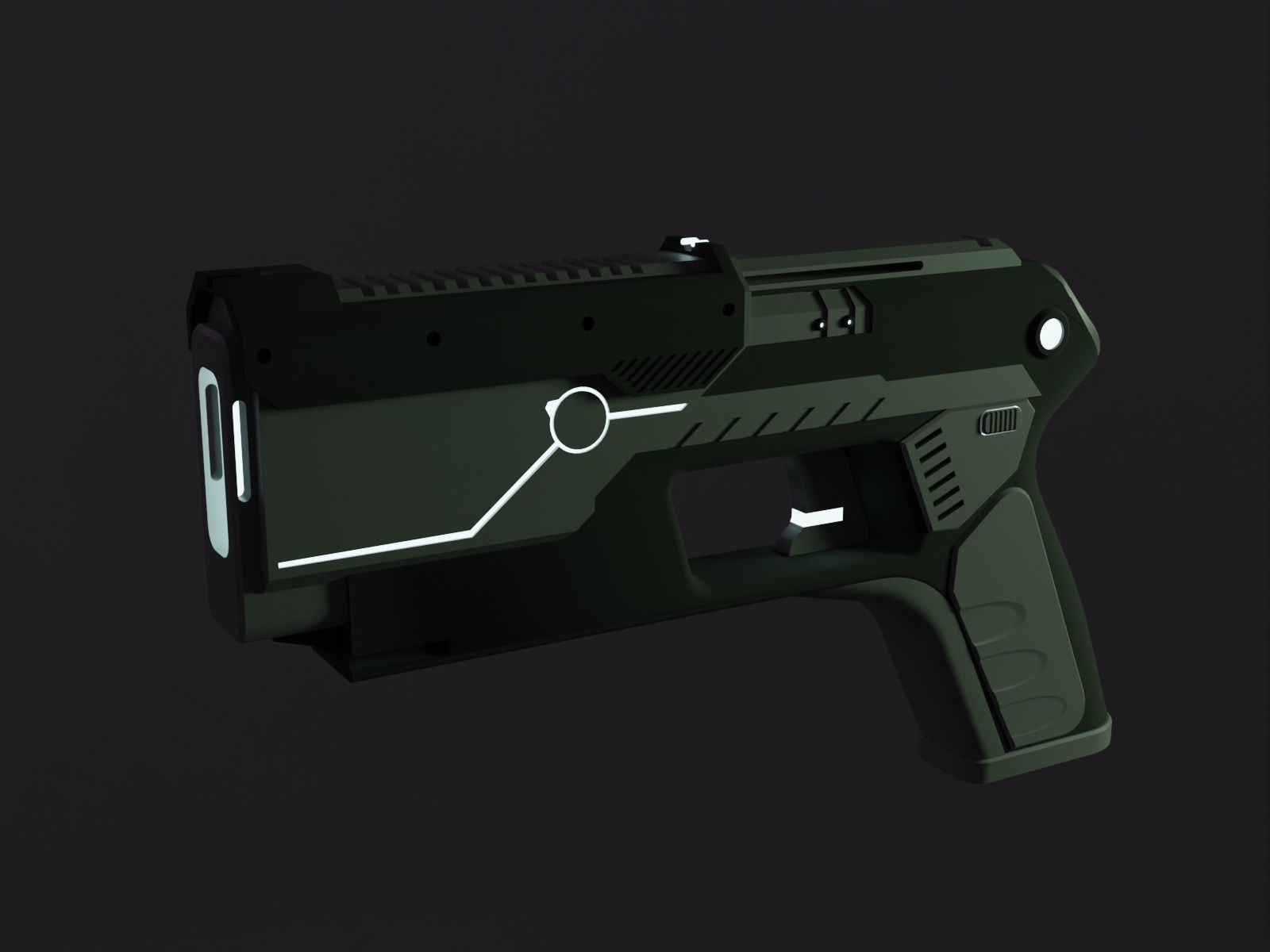 Sci-Fi Pistol 3D print model_3