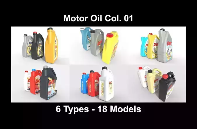 Motor Oil Bottle Collection 01 