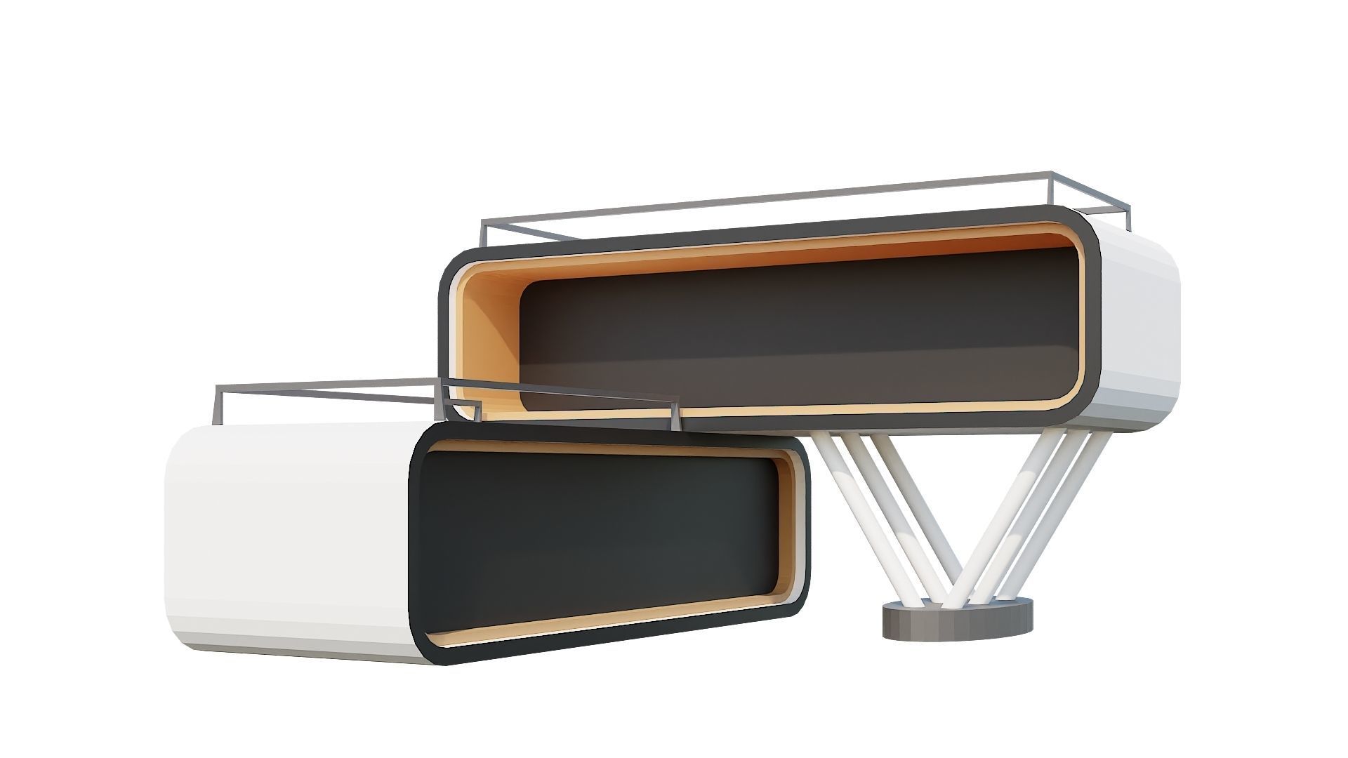 Low-Poly Modern 100 Houses Pack Low-poly 3D model_55