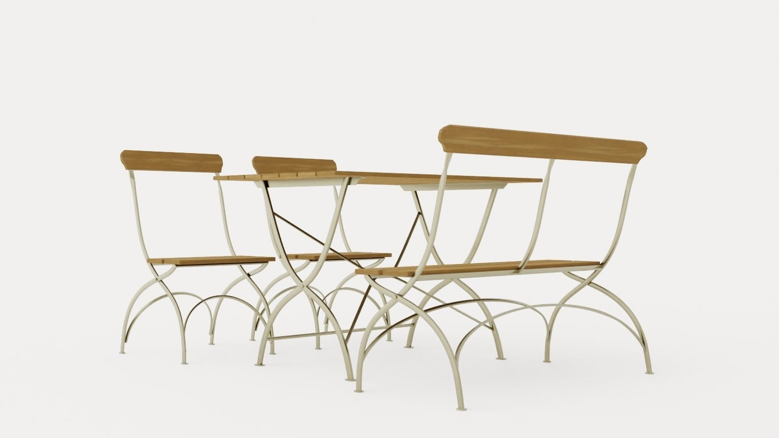 Bryggeri sofa set Low-poly 3D model_3