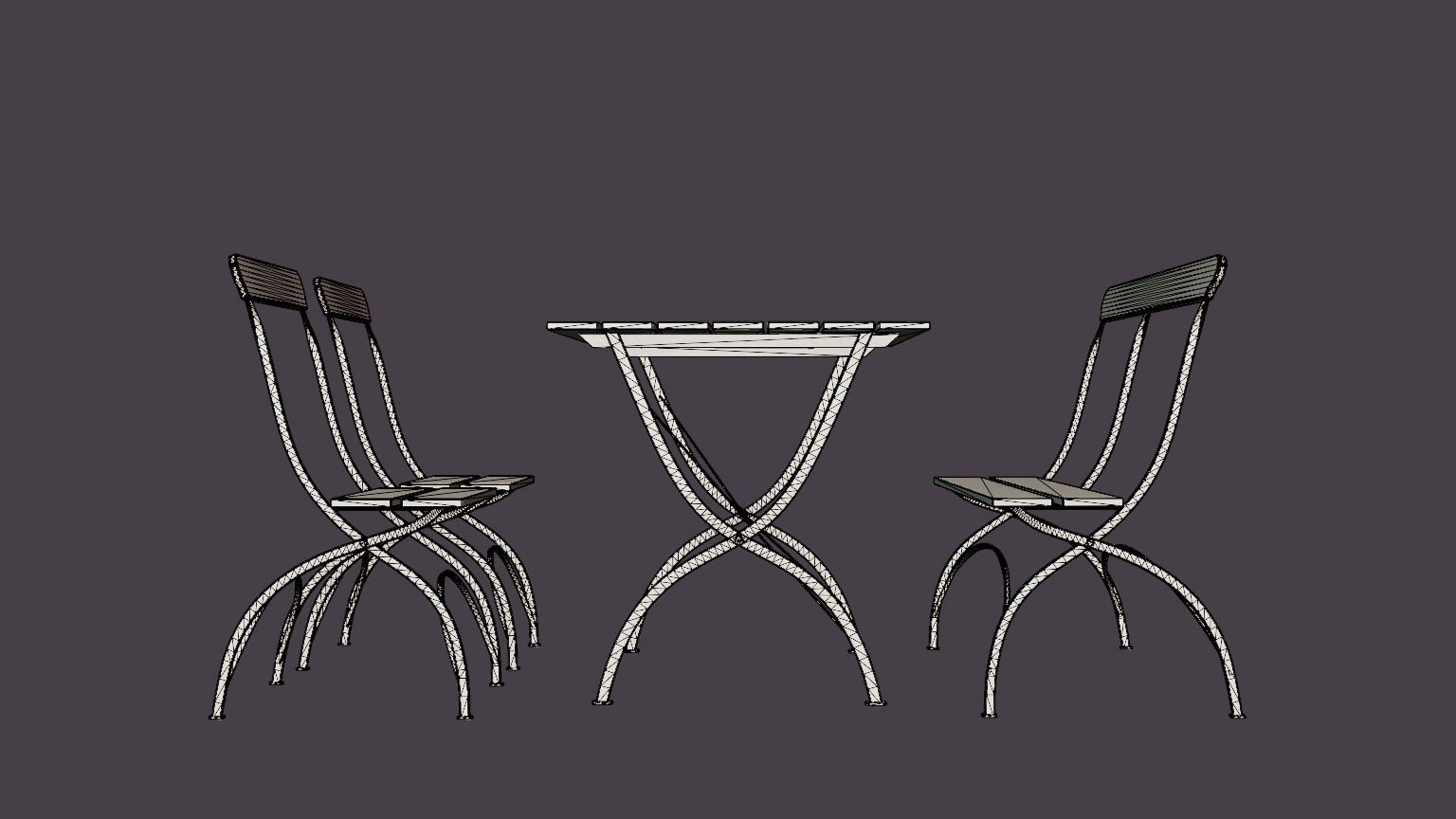 Bryggeri sofa set Low-poly 3D model_5