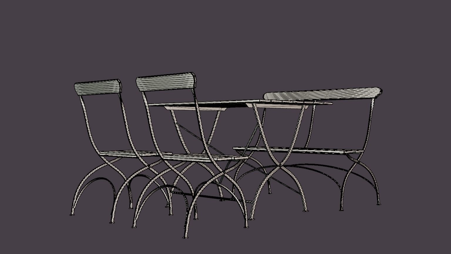 Bryggeri sofa set Low-poly 3D model_6