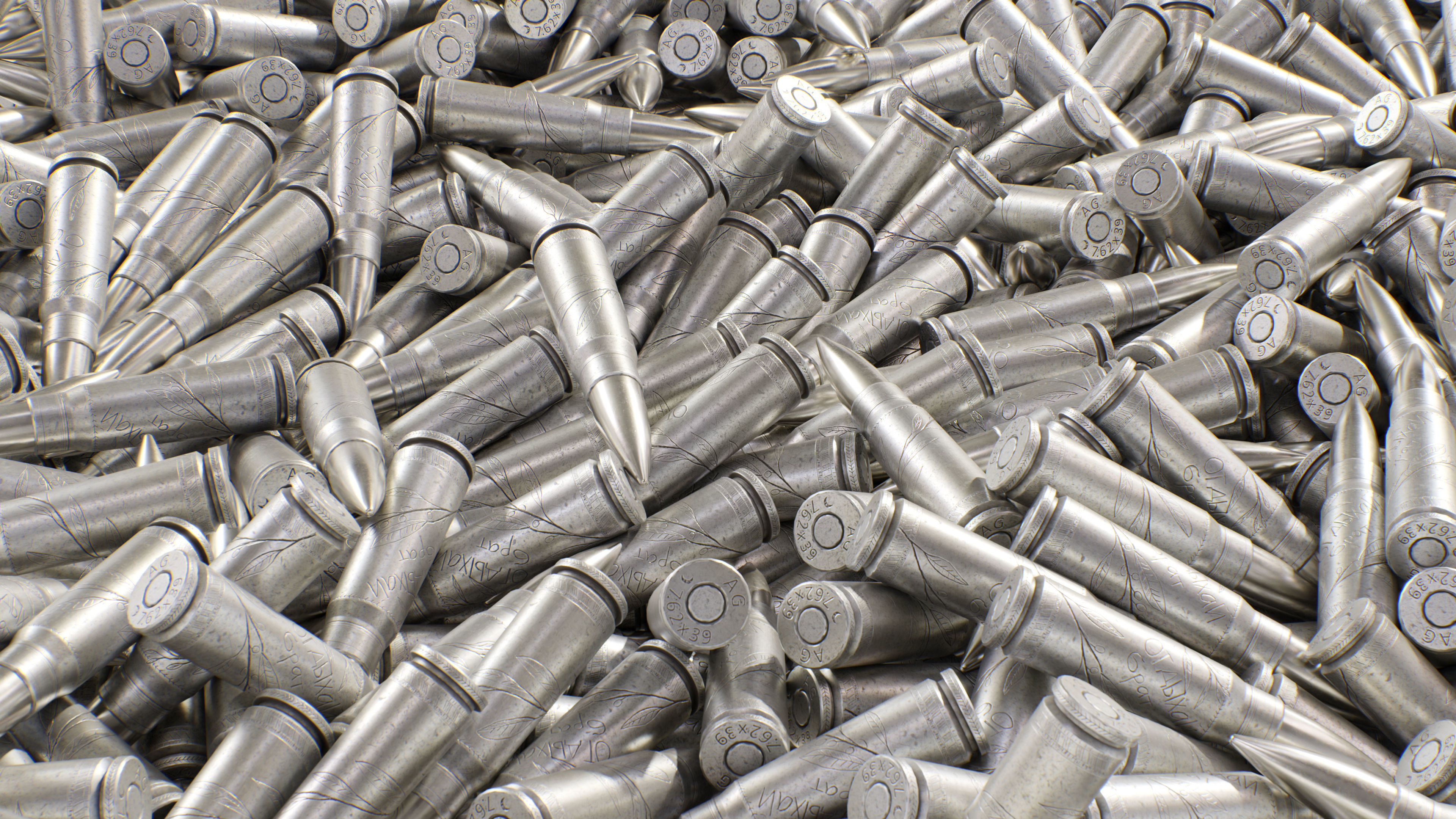 762x39mm Bullets Low-poly 3D model_15