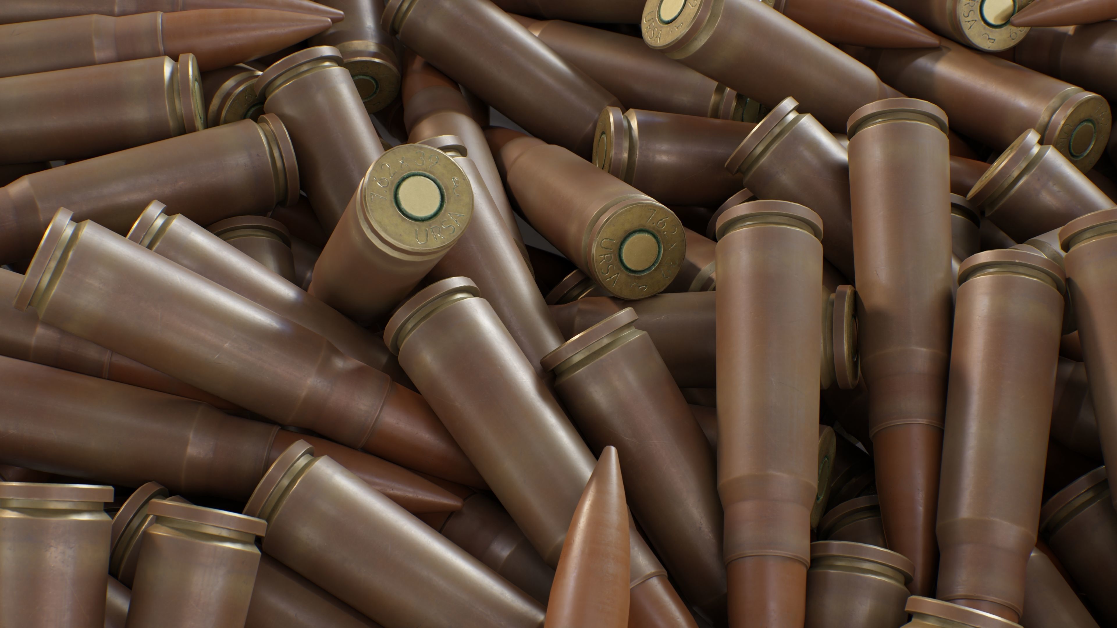 762x39mm Bullets Low-poly 3D model_16
