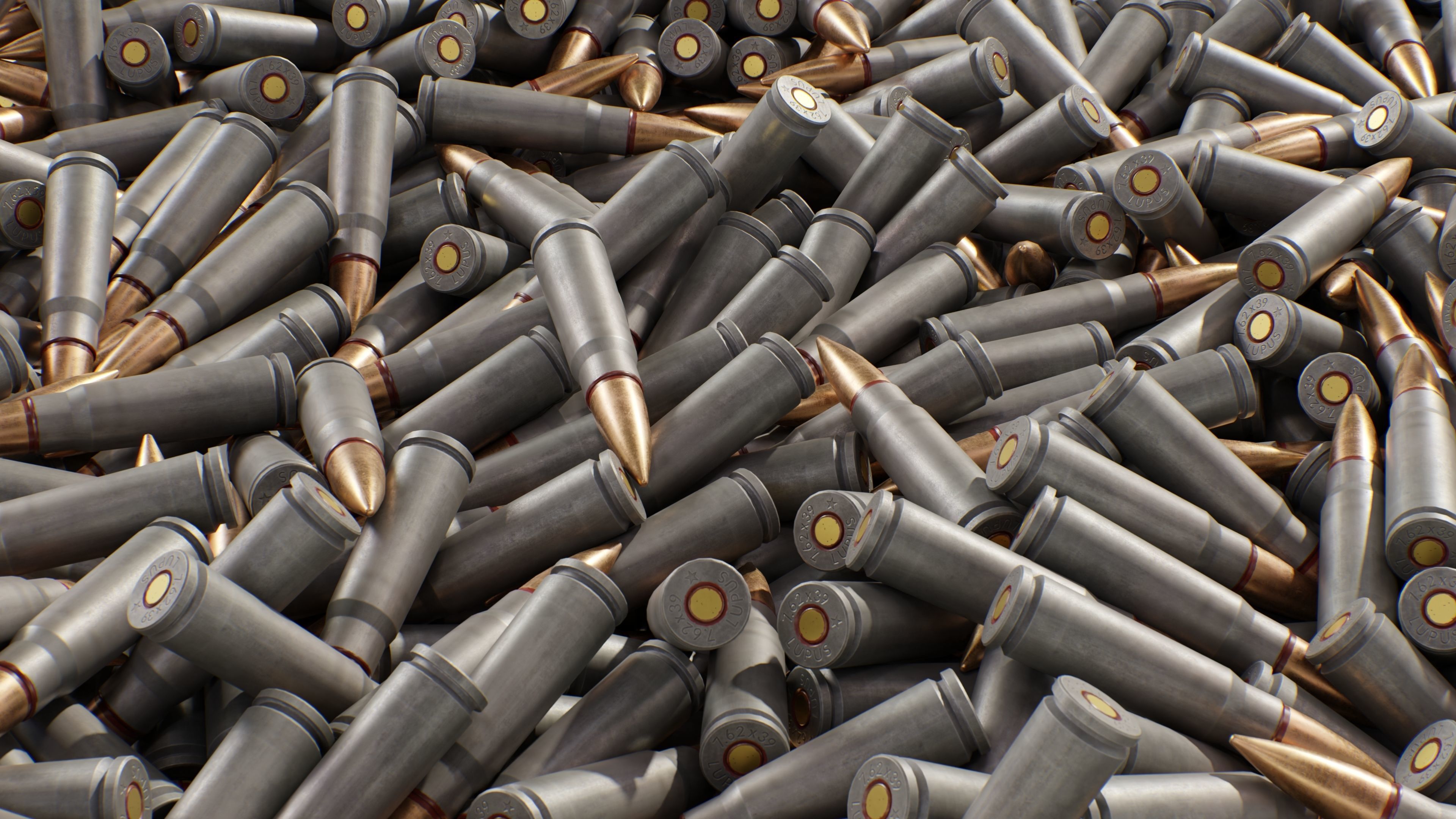 762x39mm Bullets Low-poly 3D model_17
