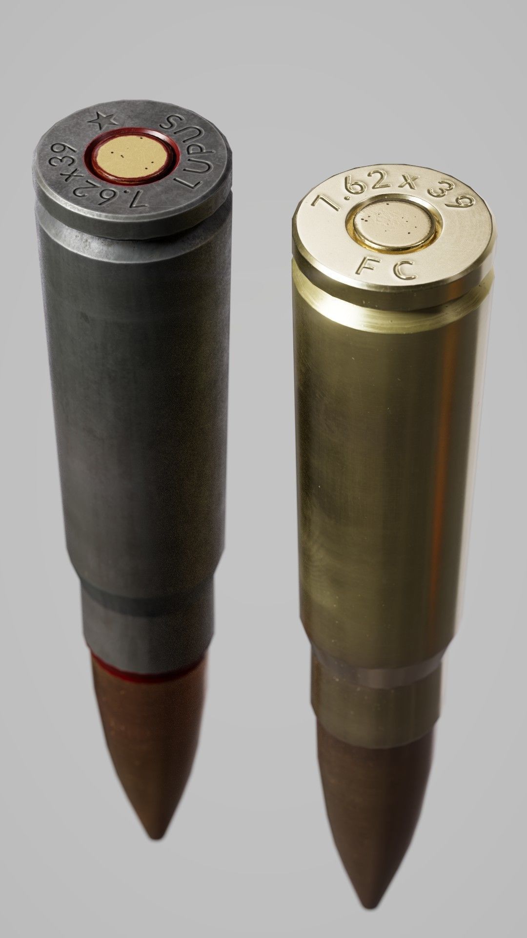 762x39mm Bullets Low-poly 3D model_6