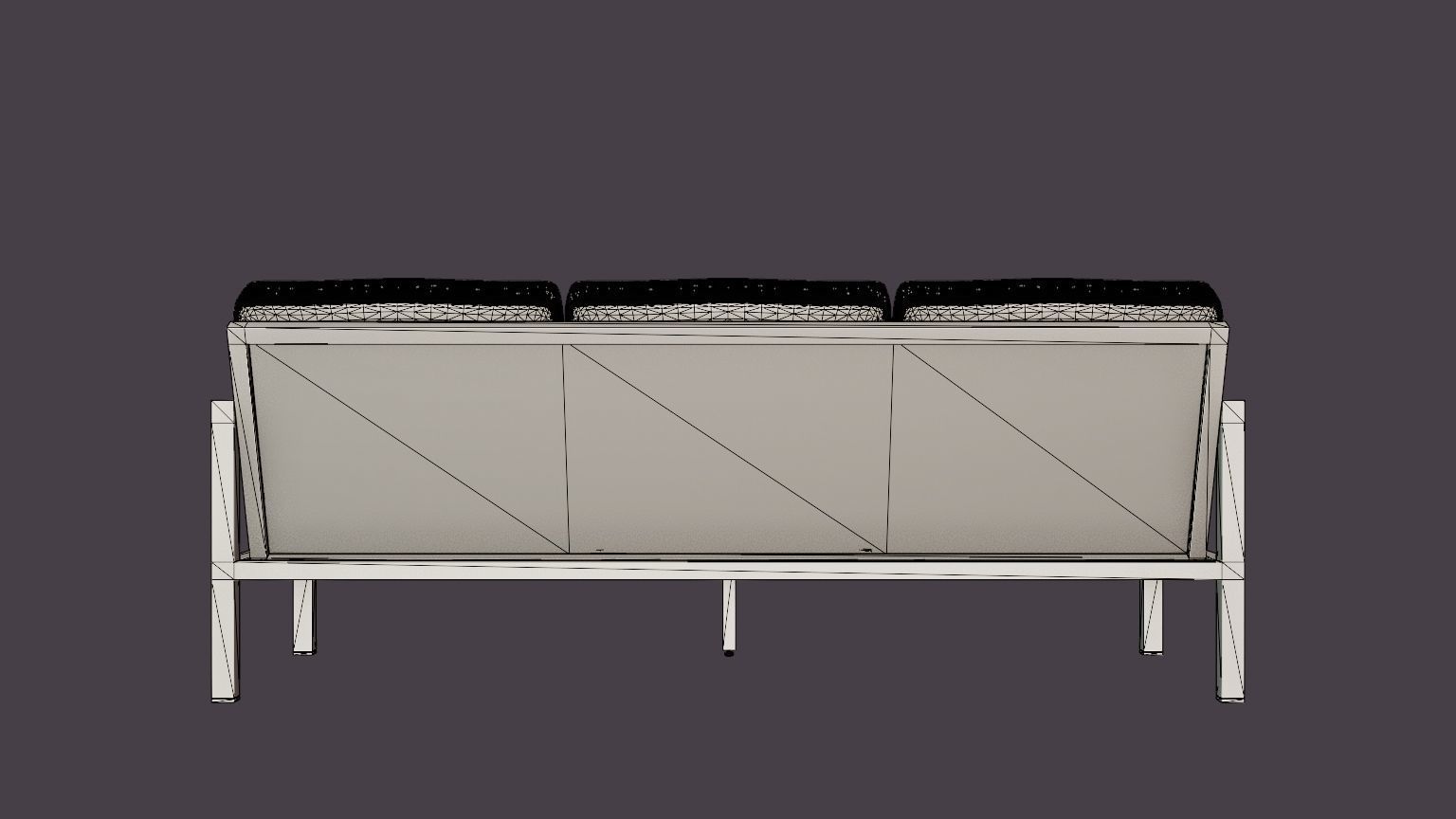 Belfort 3-seater sofa Low-poly 3D model_5