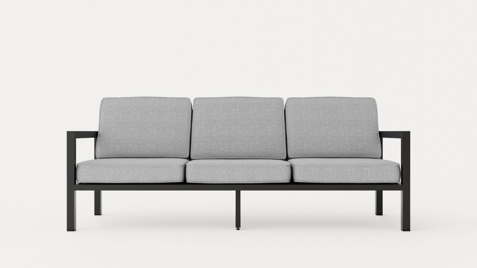 Belfort 3-seater sofa Low-poly 3D model_1