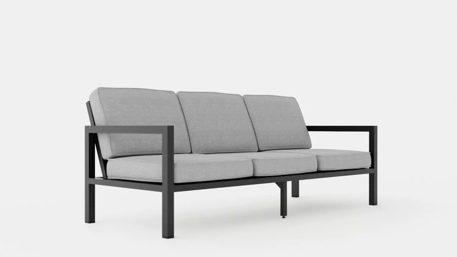 Belfort 3-seater sofa Low-poly 3D model_0