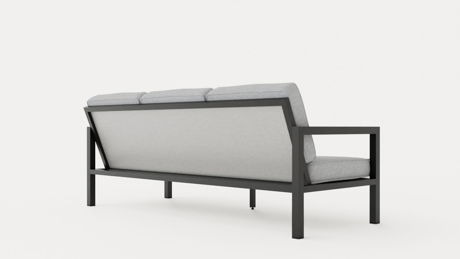 Belfort 3-seater sofa Low-poly 3D model_3