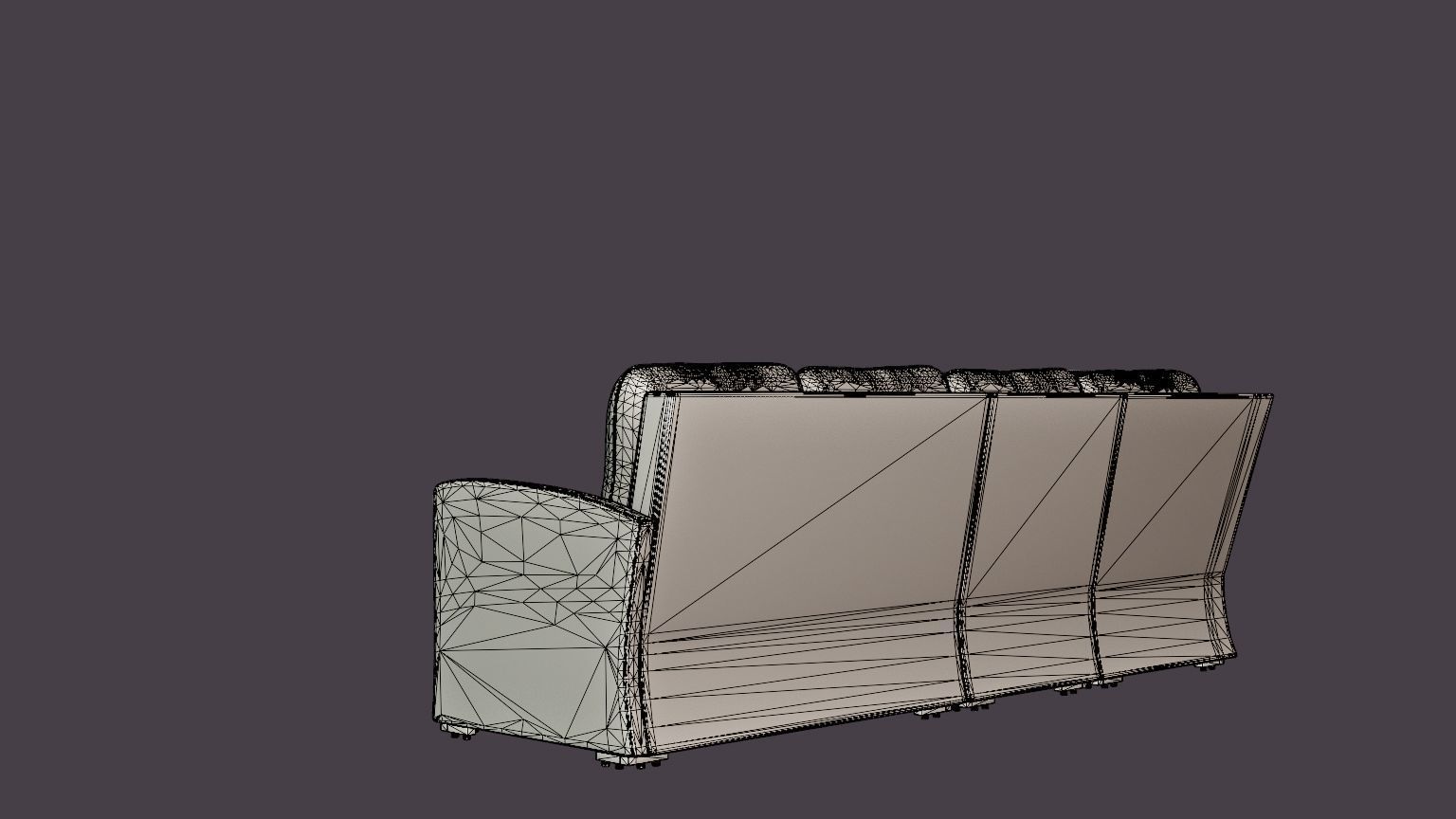 Ashfield sofa set Grey Low-poly 3D model_6