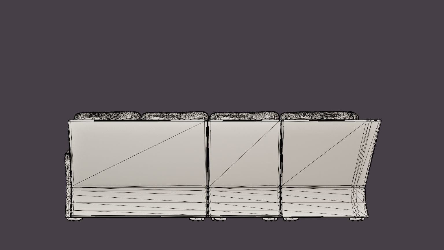 Ashfield sofa set Grey Low-poly 3D model_5