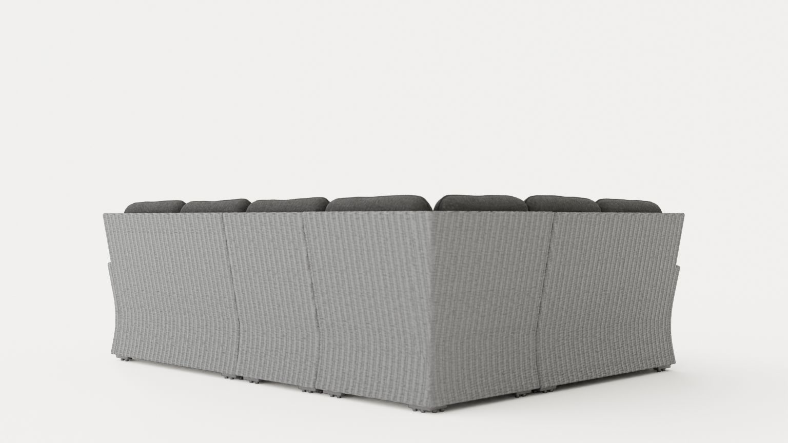 Ashfield sofa set Grey Low-poly 3D model_3