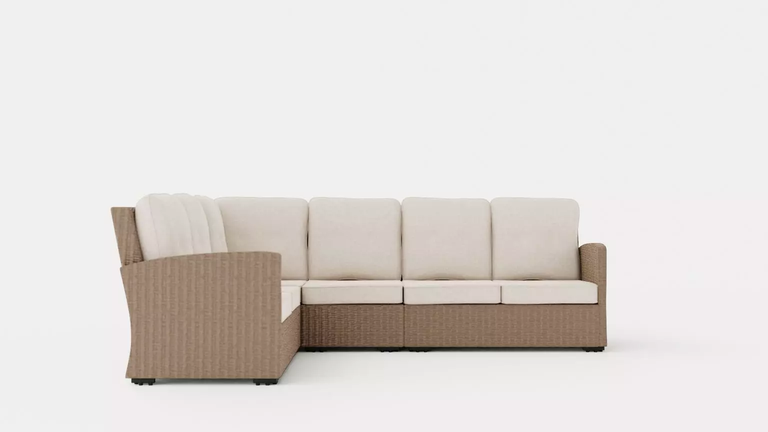 Ashfield sofa set Beige Low-poly 3D model_0