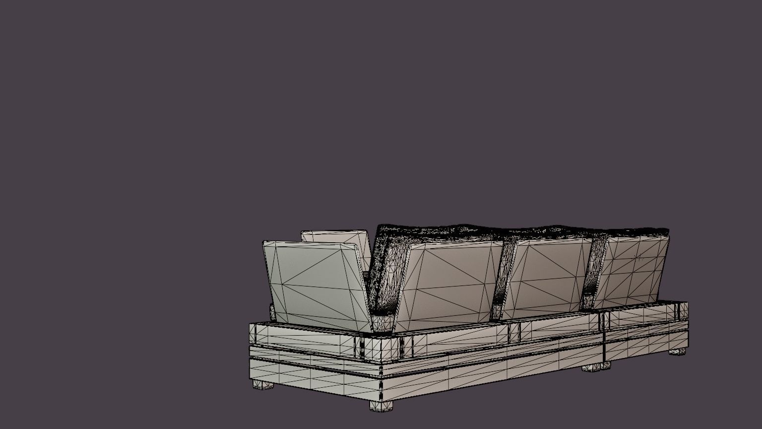 Ambon sofa set Low-poly 3D model_6