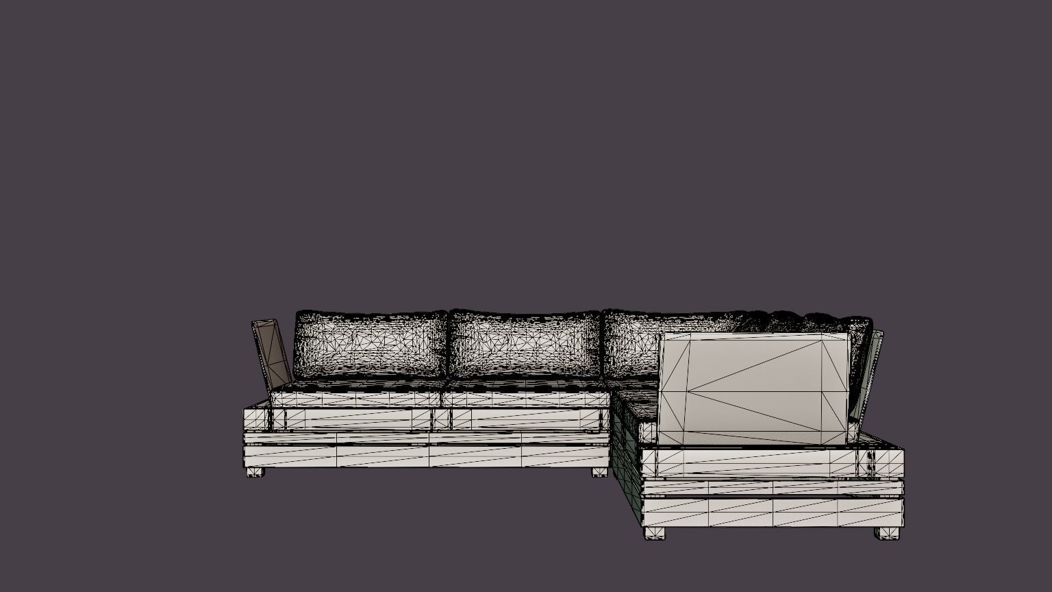 Ambon sofa set Low-poly 3D model_7