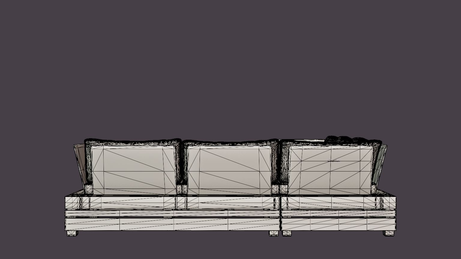 Ambon sofa set Low-poly 3D model_5