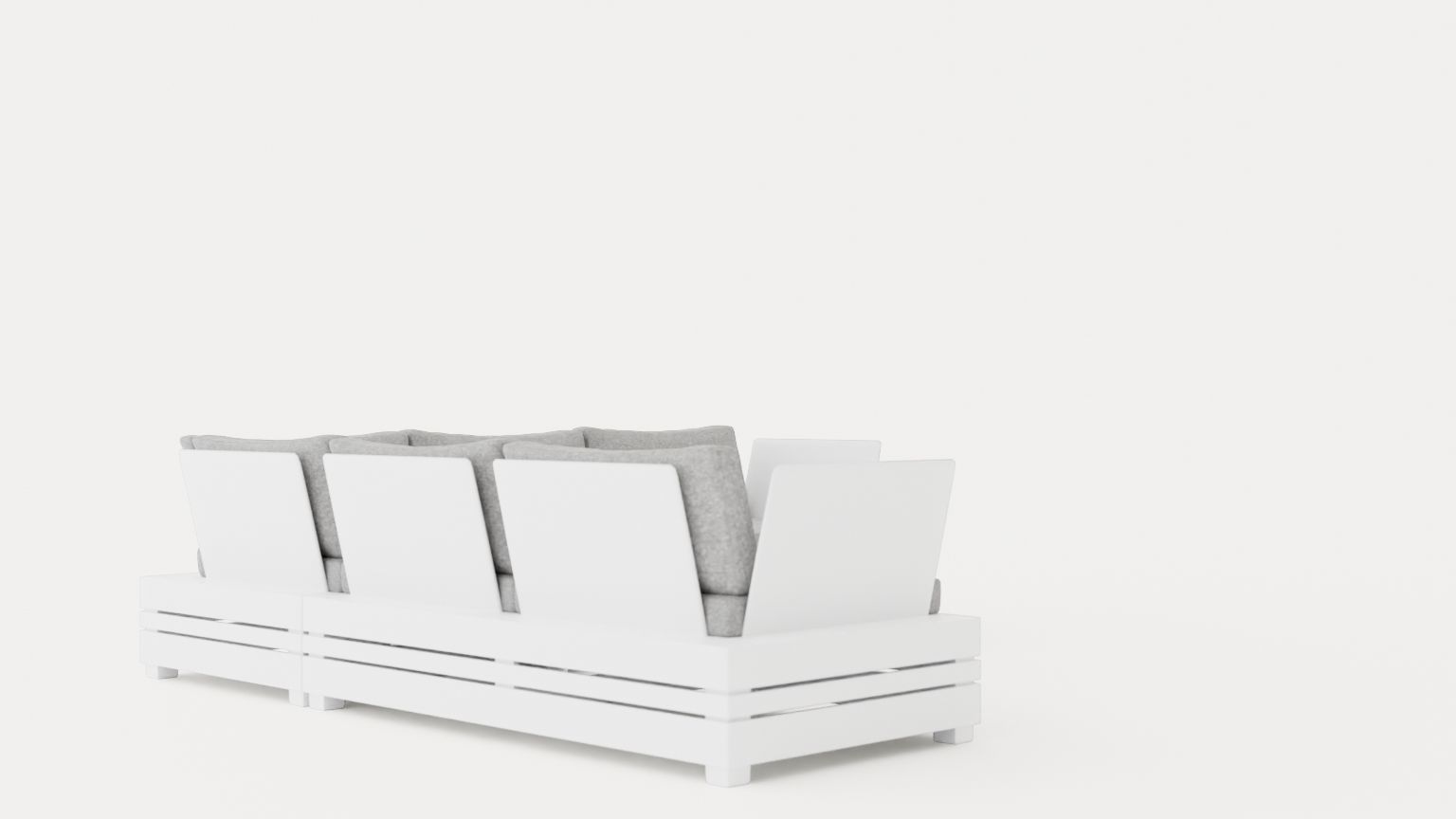 Ambon sofa set Low-poly 3D model_1