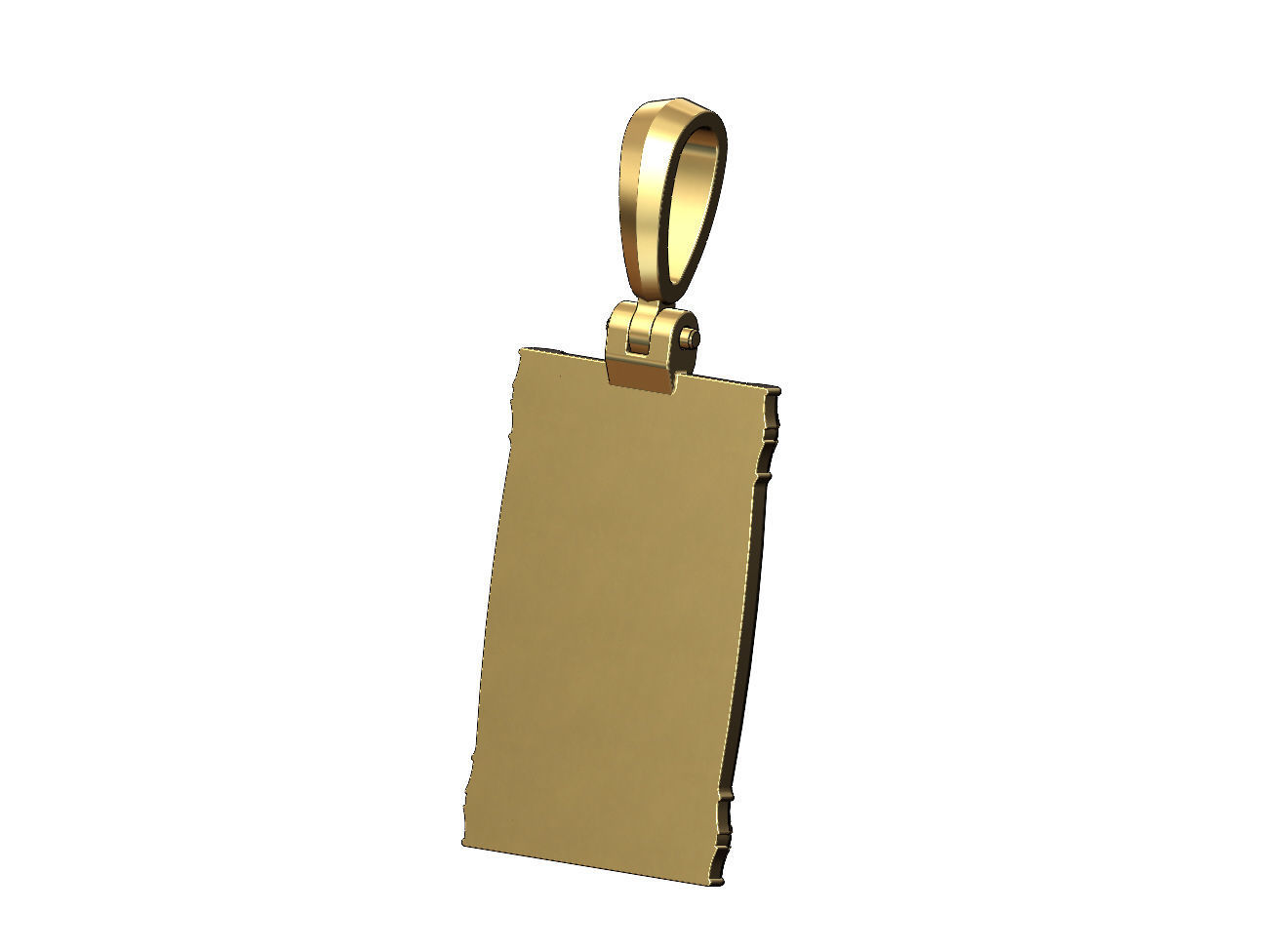 Lotus column italian horn scroll pendant charm 3D print model_5