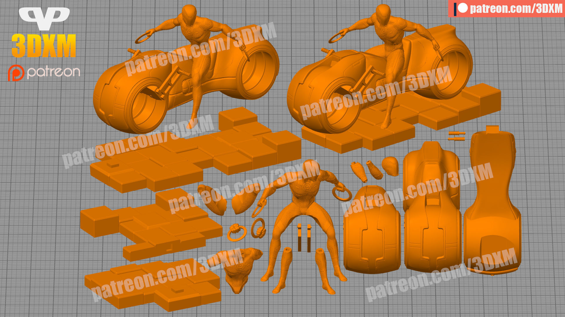 Tron Legacy  STL for 3D Printing 3DXM ChibiSTL 3D print model_1
