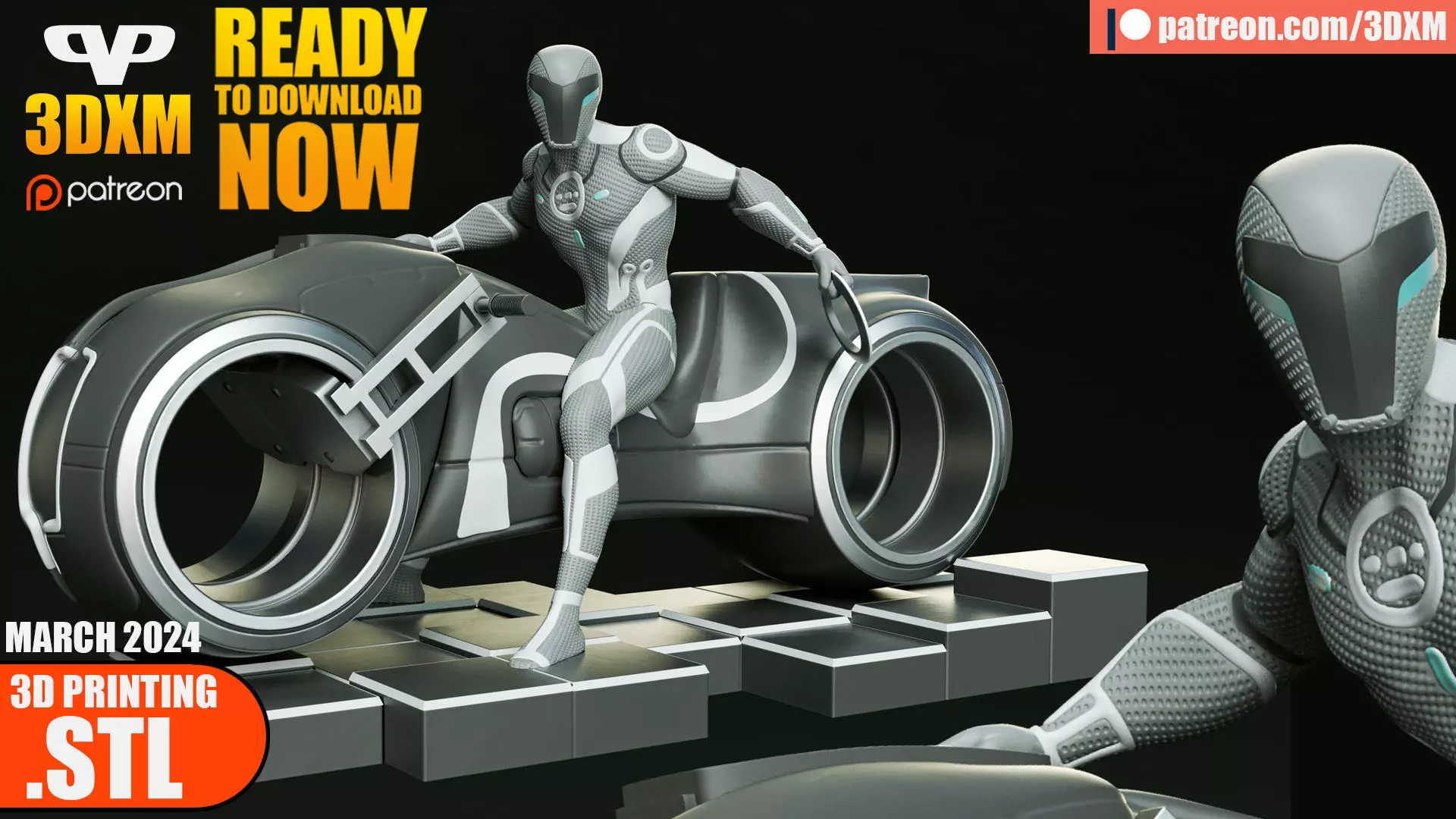 Tron Legacy  STL for 3D Printing 3DXM ChibiSTL 3D print model_0