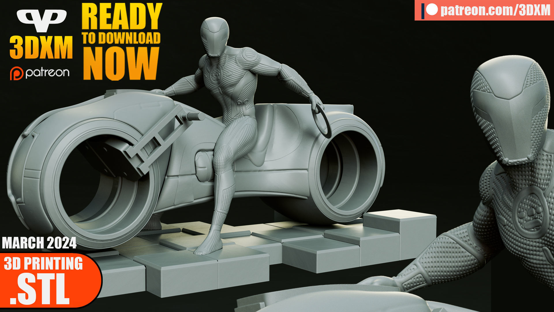 Tron Legacy  STL for 3D Printing 3DXM ChibiSTL 3D print model_2