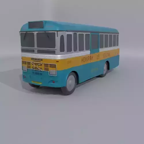 Indian Bus Low-poly 3D model