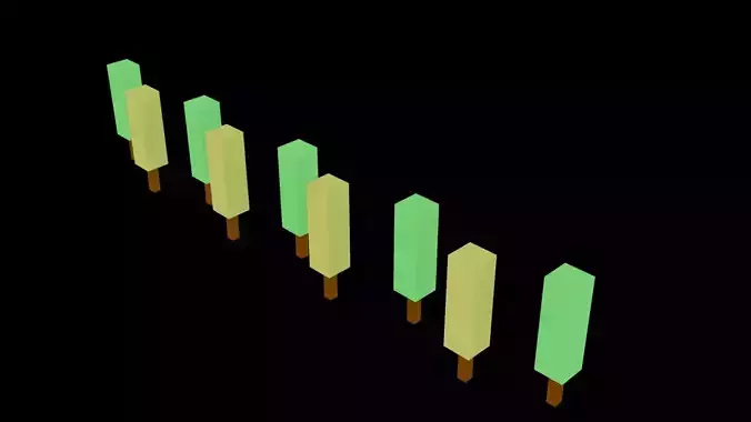 Low Poly Game Ready Trees Low-poly 3D model