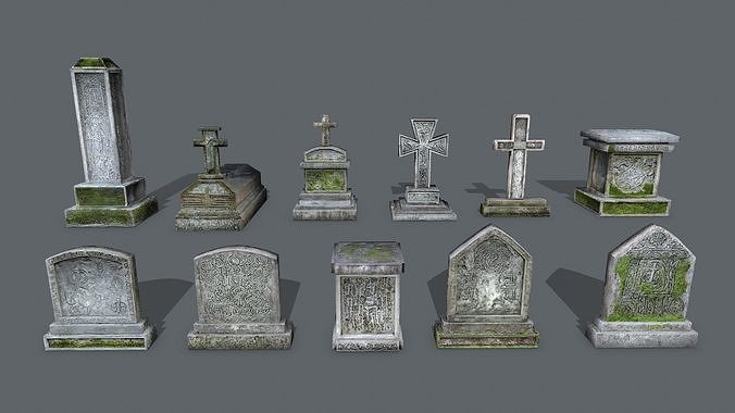 tombstone Low-poly 3D model