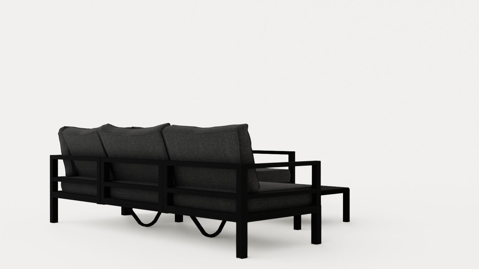Leone sofa set Low-poly 3D model_3