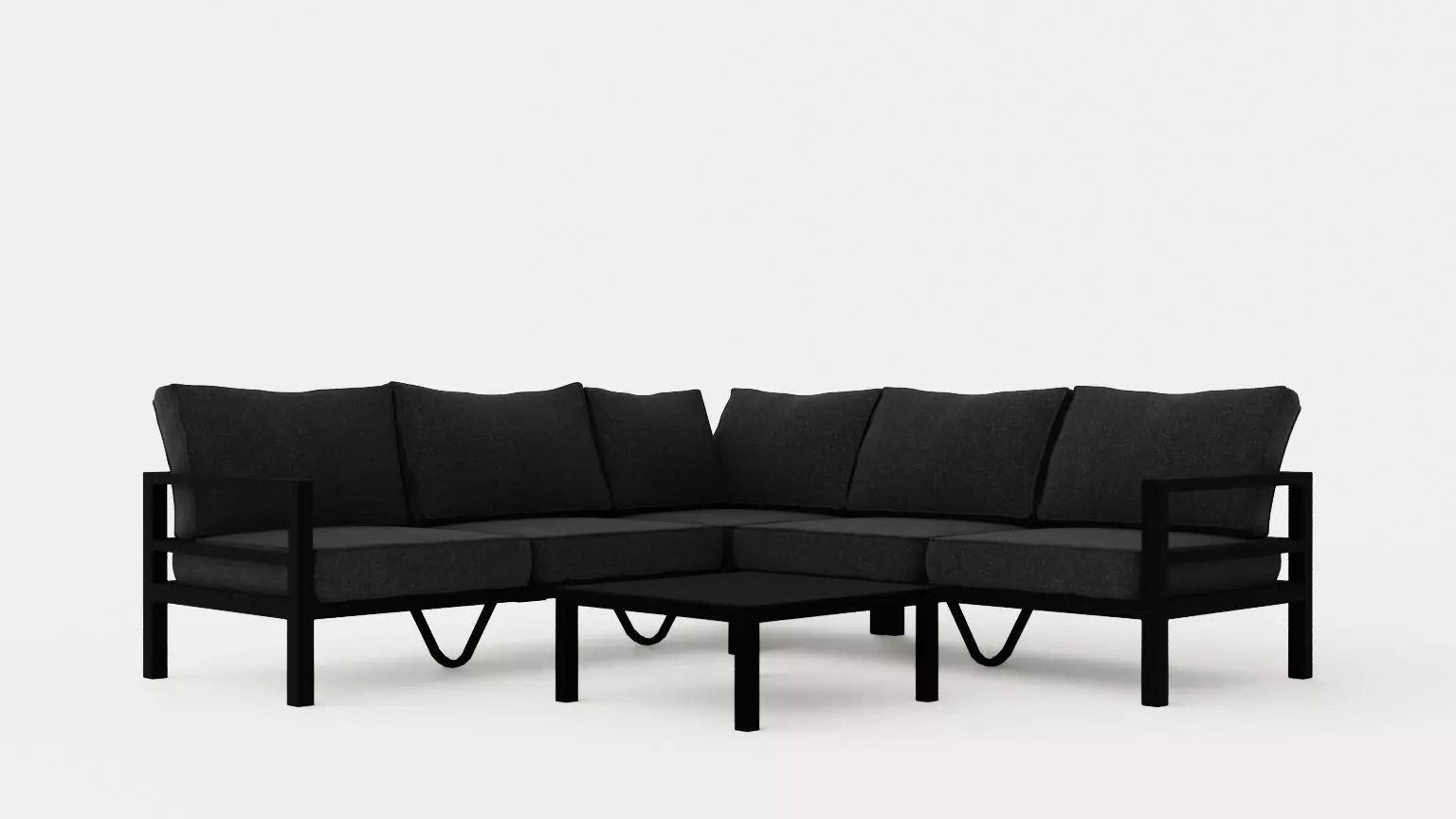 Leone sofa set Low-poly 3D model_0