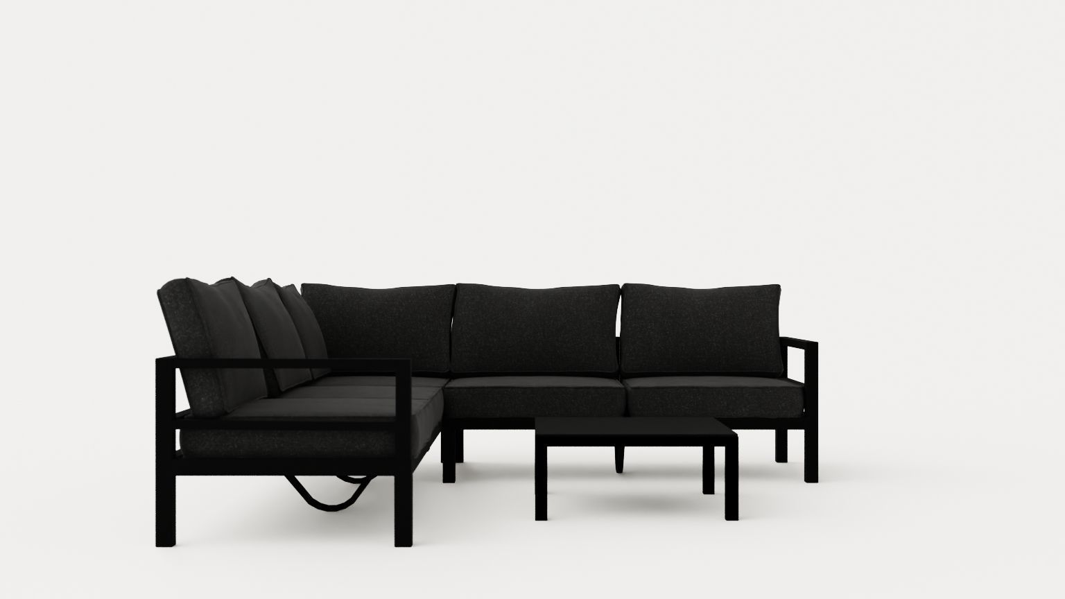 Leone sofa set Low-poly 3D model_2