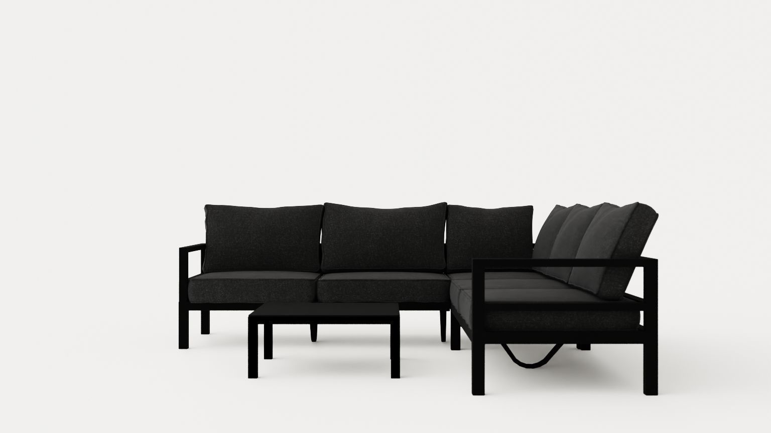 Leone sofa set Low-poly 3D model_1