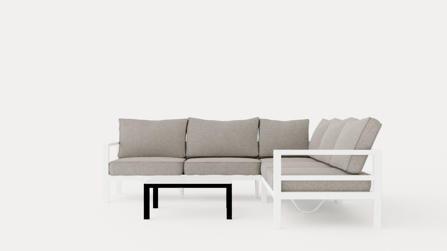 Leone sofa group Low-poly 3D model_1