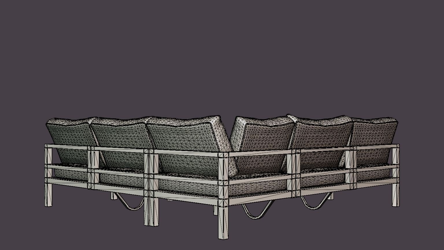 Leone sofa group Low-poly 3D model_6