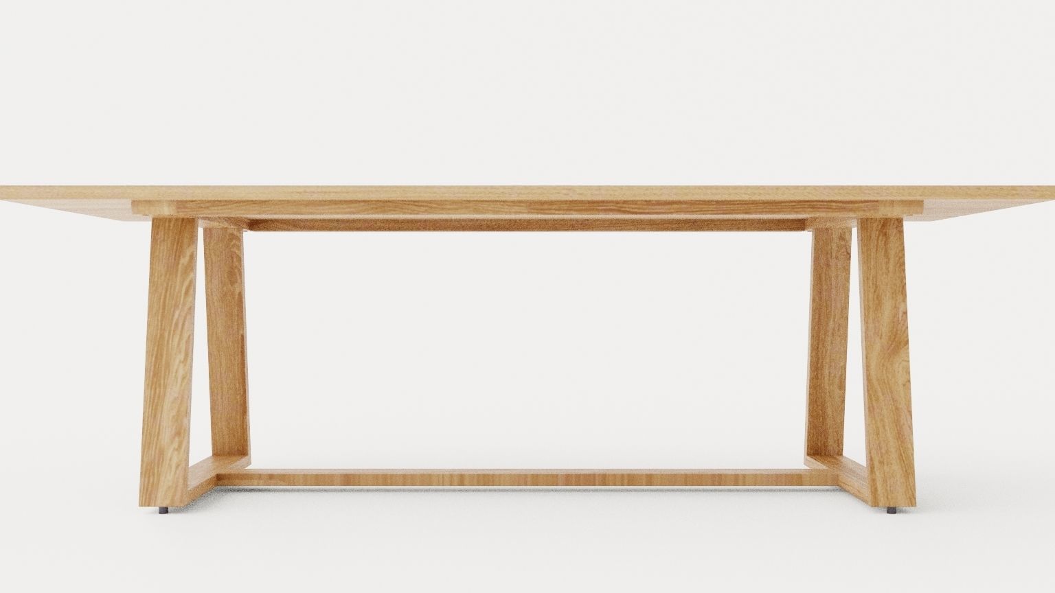 Laurion dining table Teak Low-poly 3D model_2