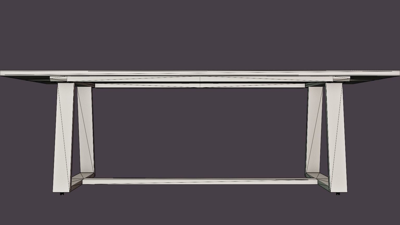 Laurion dining table Teak Low-poly 3D model_7