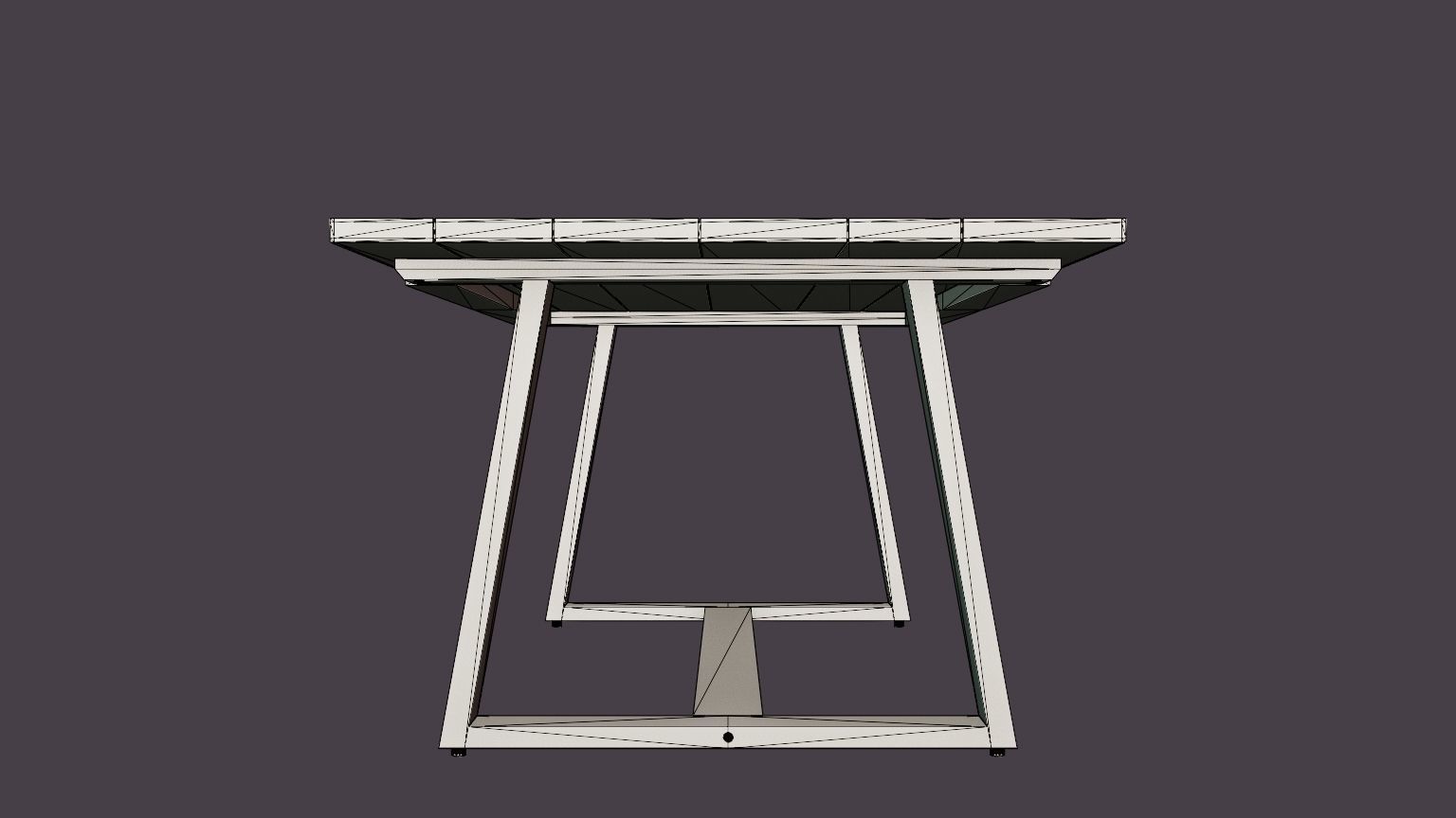 Laurion dining table Teak Low-poly 3D model_5