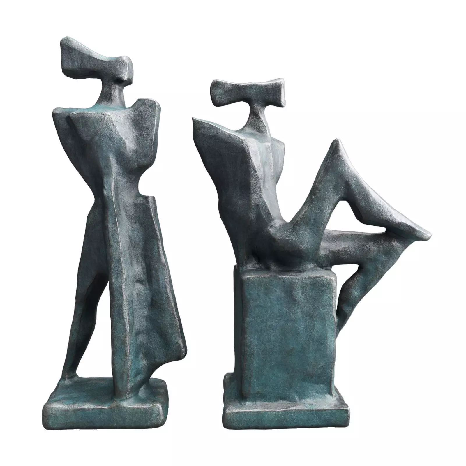 Cubists figures sculpture 3D model
